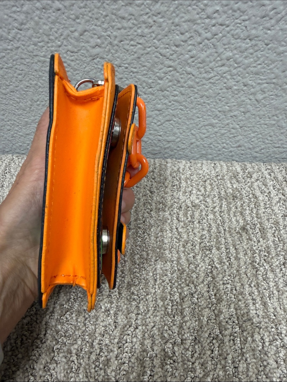 Source Unknown Orange Multicolor Mini Crossbody with Chunky Chain - Picture 9 of 11